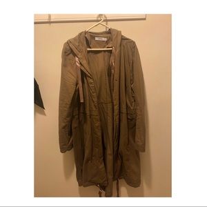 Long khaki lightweight coat